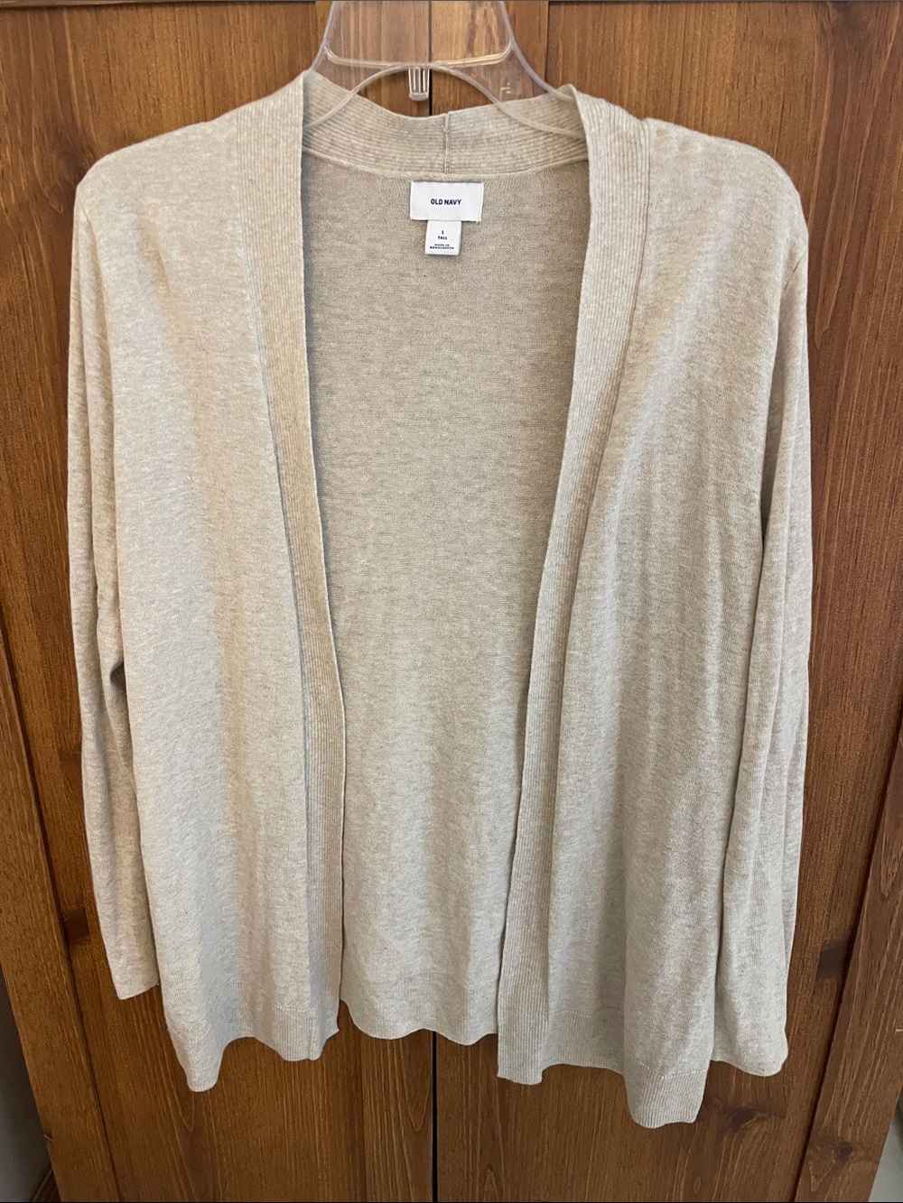 Old Navy Open-Front Tan-Cream Cardigan